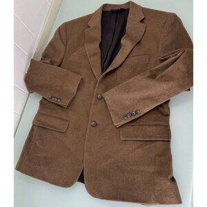 Jos A Bank Traveler Sport Coat Blazer Jacket 42S Camel Hair Brown Double Vent